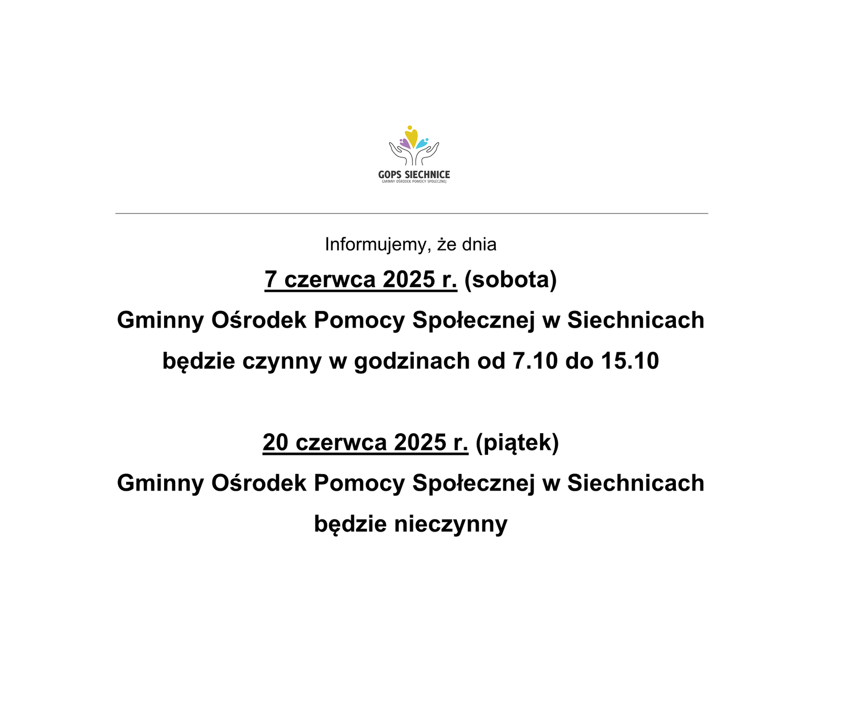 Zmiana organizacji pracy