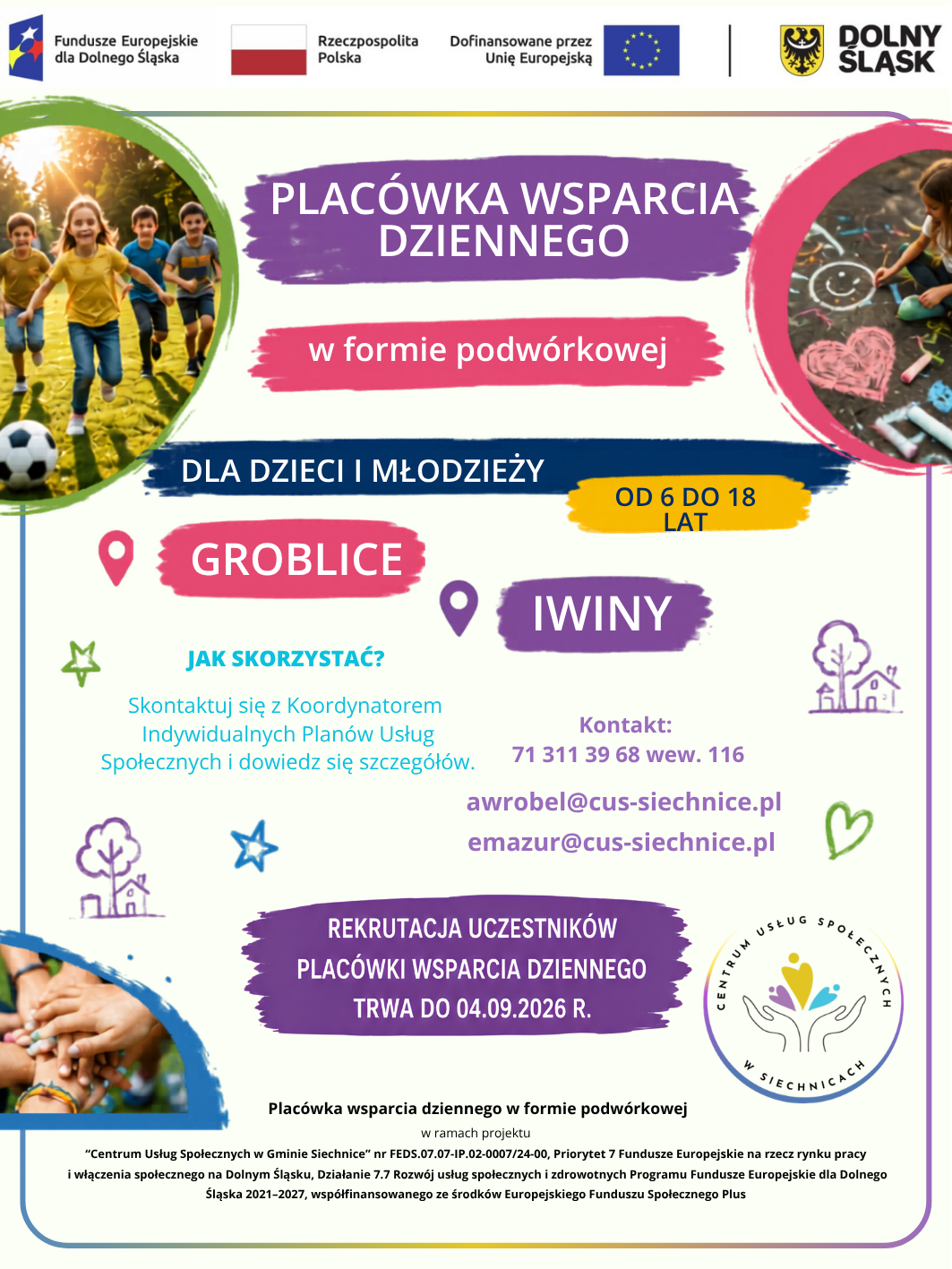 Aktualność: Placówka Wsparcia Dziennego