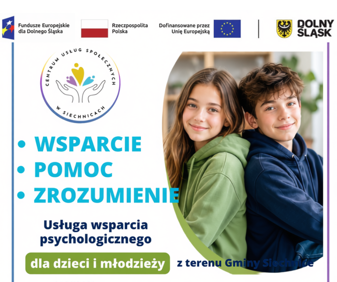Aktualność: Wsparcie psychologiczne dla dzieci i młodzieży z terenu Gminy Siechnice