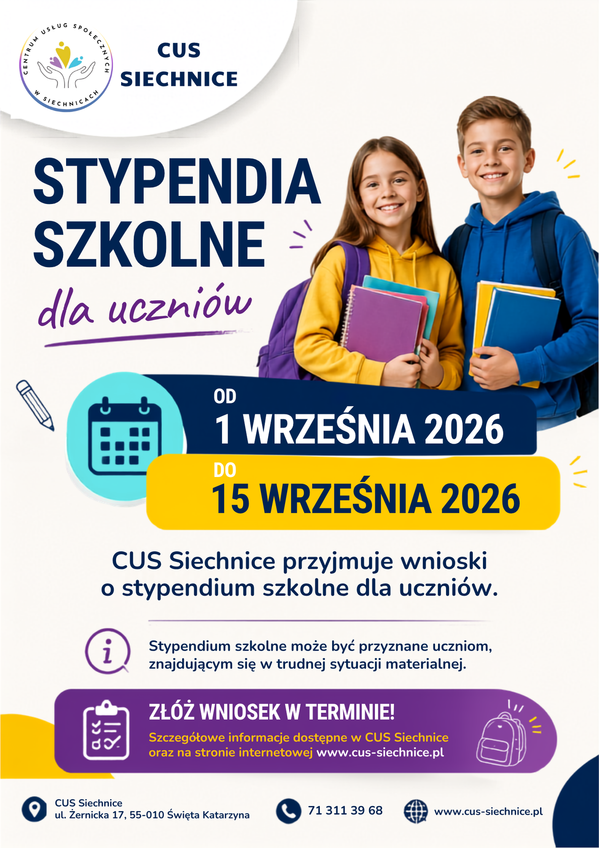 Aktualność: Stypendium szkolne dla uczniów