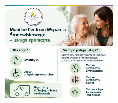 Aktualność: Mobilne Centrum Wsparcia Środowiskowego – pomoc bliżej mieszkańców